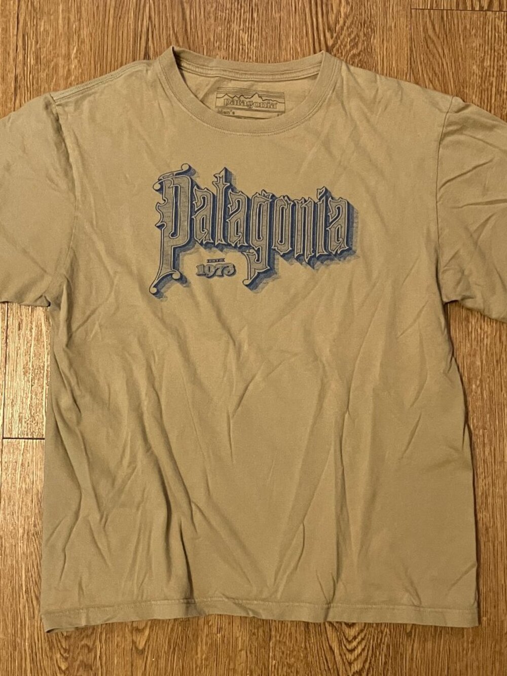 Patagonia T Shirt Old English Text Logo Graphic Cotton